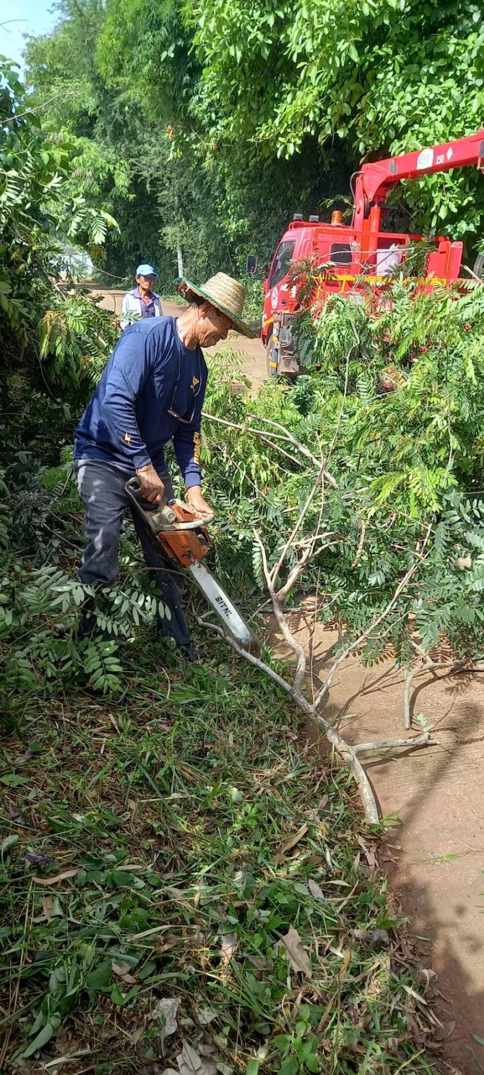  ลงพื้นที่ตัดแต่งกิ่งไม้โดย นาย วัฒนา วิชะนา นายกเทศมนตรีตำบลพังโคนศรีจำปา มอบหมายให้เจ้าหน้าที่กองช่างลงพื้นที่ตัดแต่งกิ่งไม้ตามคำร้องของประชาชน เพื่อปรับปรุงภูมิทัศน์ และอำนวยความสะอาดแก่ผู้ที่สัญจรไปมาผ่านเส้นทาง